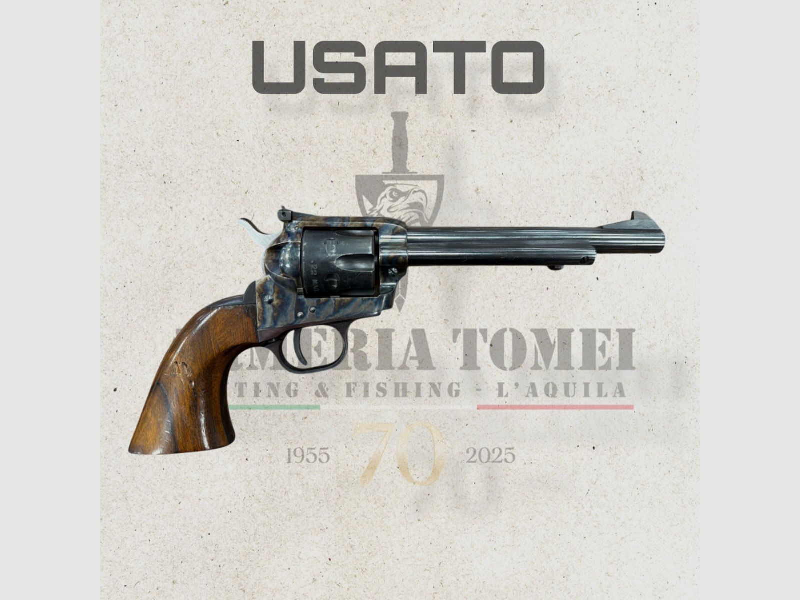 GEBRAUCHT – REVOLVER – UBERTI MOD. WESTERNER’S 6" Kal. 22 Win. Mag., Bild 2 von 3