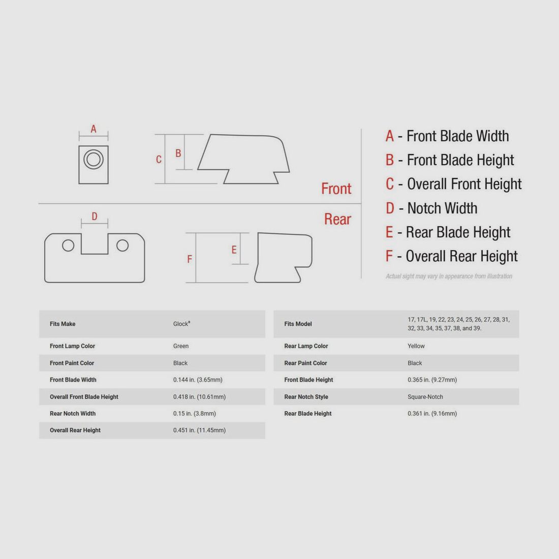 Trijicon N-Sight B&T Yellow/Green Glock Supp