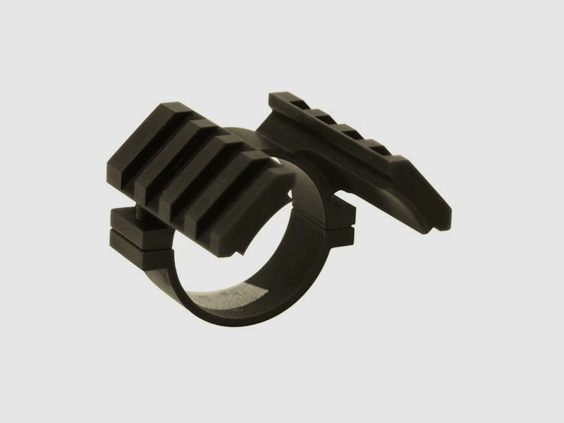 Anello diametro 34mm con doppie guide per lampada e laser