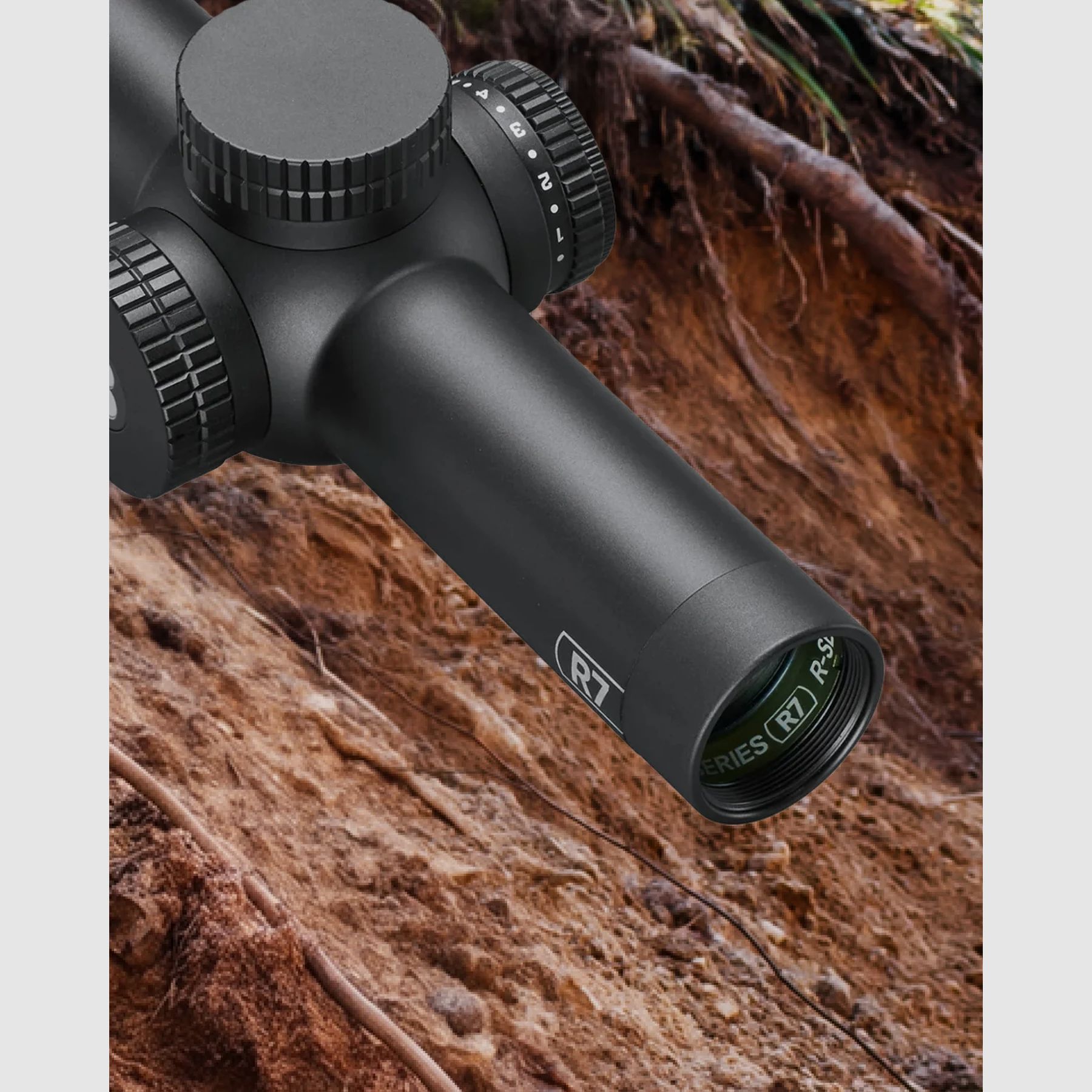 Bushnell R7 1-8x24 MRAD Richtkijker Duits #4 Verlichte Fiber Dot #BU-R7-1824M2