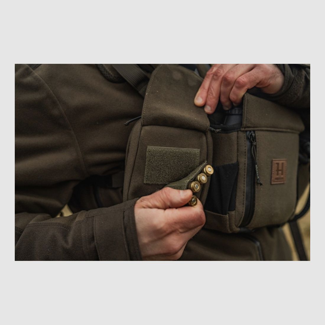 Saszetka mocowna na pasie / Harkila Utility Pouch / Dark willow green, zdjęcie 3 z 8