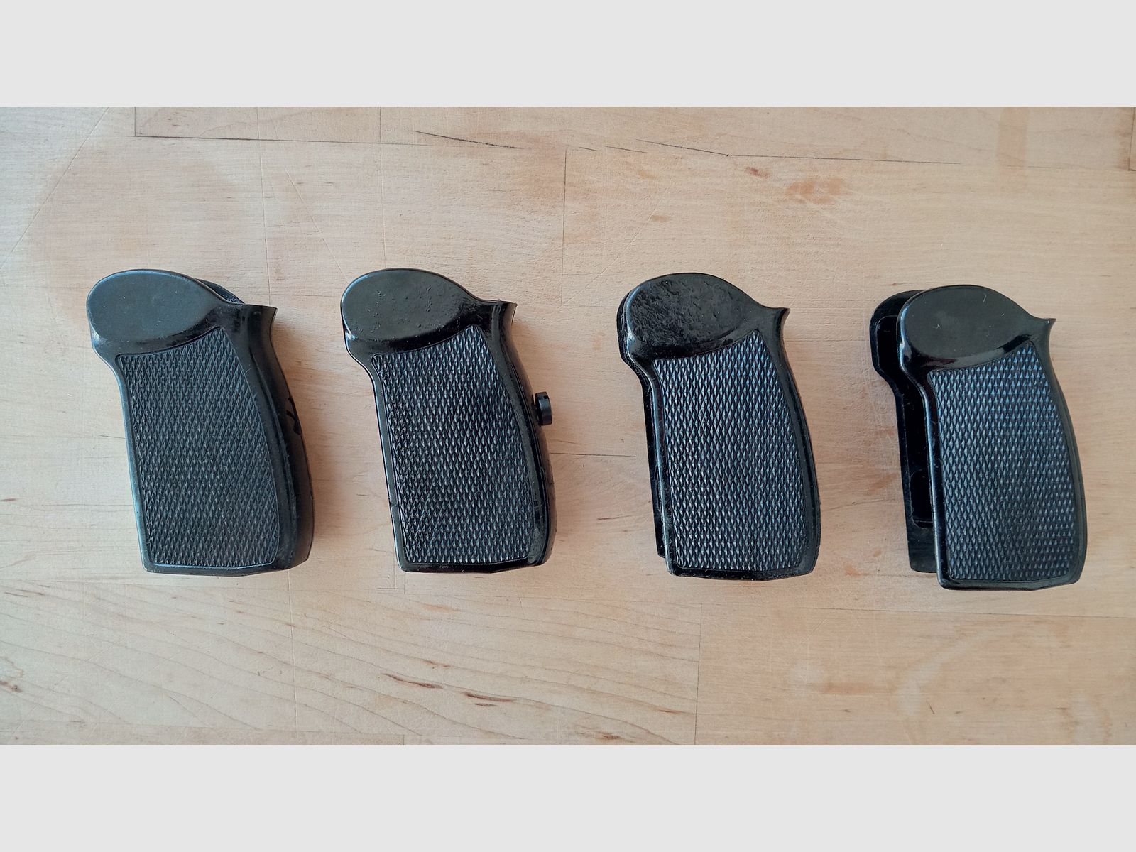Black Bakelite grip panels for DDR police pistol-M incl. screw / Vintage grip for East German Makarov // 8 rounds PM 9x18