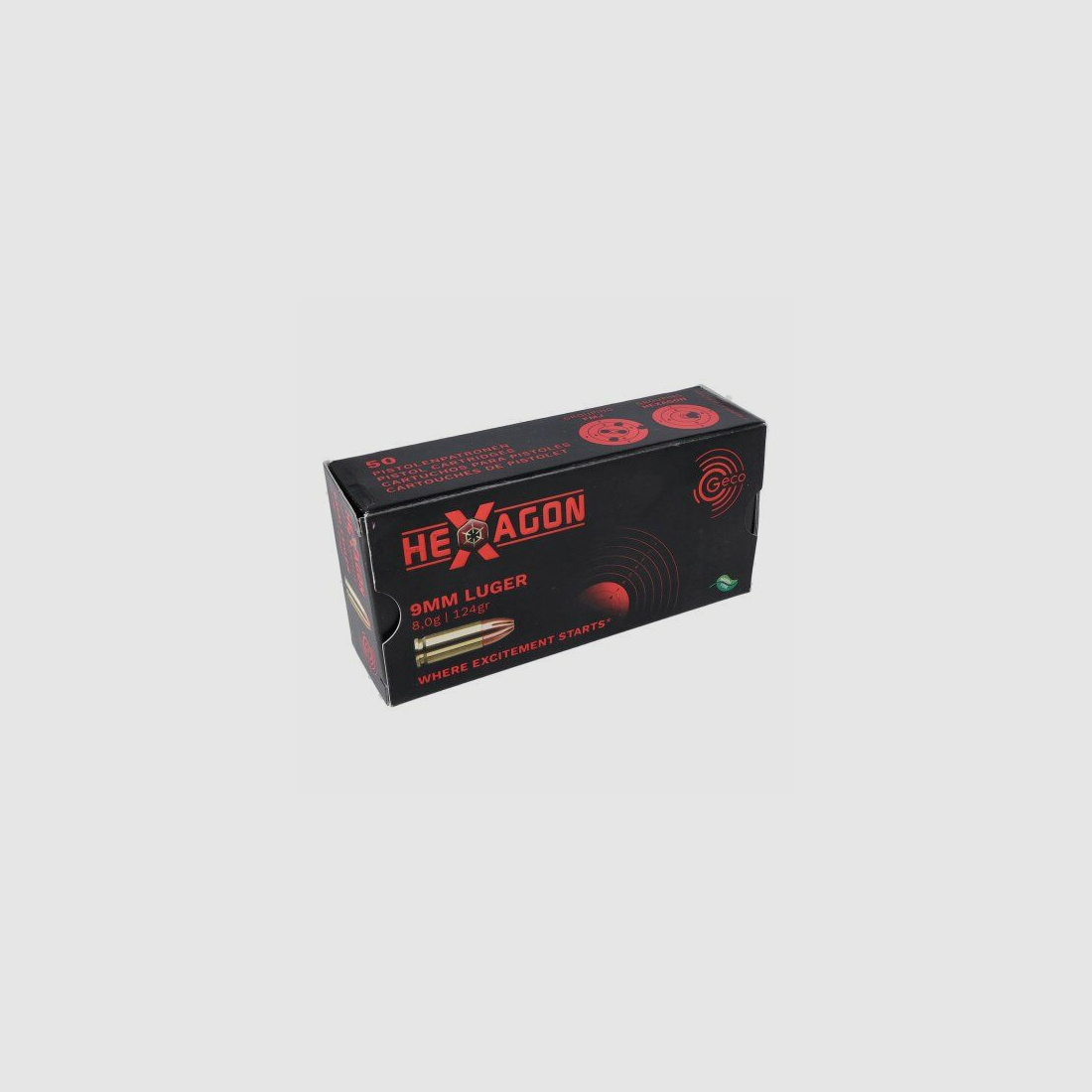 GECO 9mm Luger Hexagon 124gr