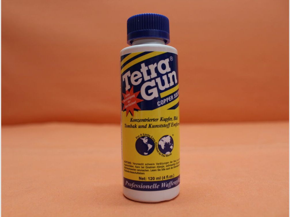 Tetra Gun Tetra Gun Copper Solvent (501iG) 120ml Flasche Konzentrierter Kupfer, Blei, Tombak und Kunststoff Entferner