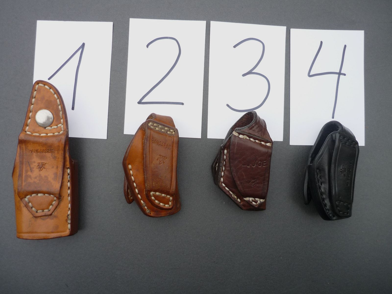 HKDesign Holster  Art. Nr.  002 : Einfachholster für  Derringer Little Joe  und unbekannten anderen -  3 x für Linkshänder 1 x Rechtshänder