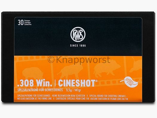 RWS Cineshot .308 Win. SG 9,5g confezione da 30 contenente piombo