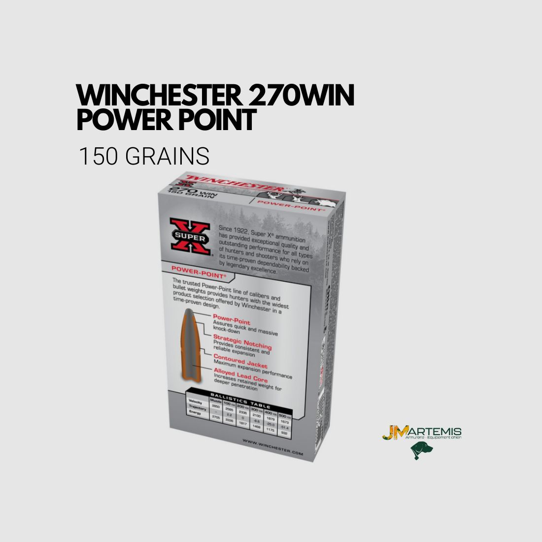 Box mit Patronen Winchester 270 WIN Power Point 150GR, Bild 4 von 4