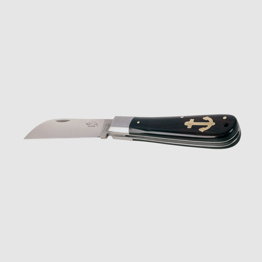 Taschenmesser Otter Ankermesser Grenadill Stahl 1.4034 KlingenlĂ¤nge 8,0 cm Grenadill-Holz Griff (P18)
