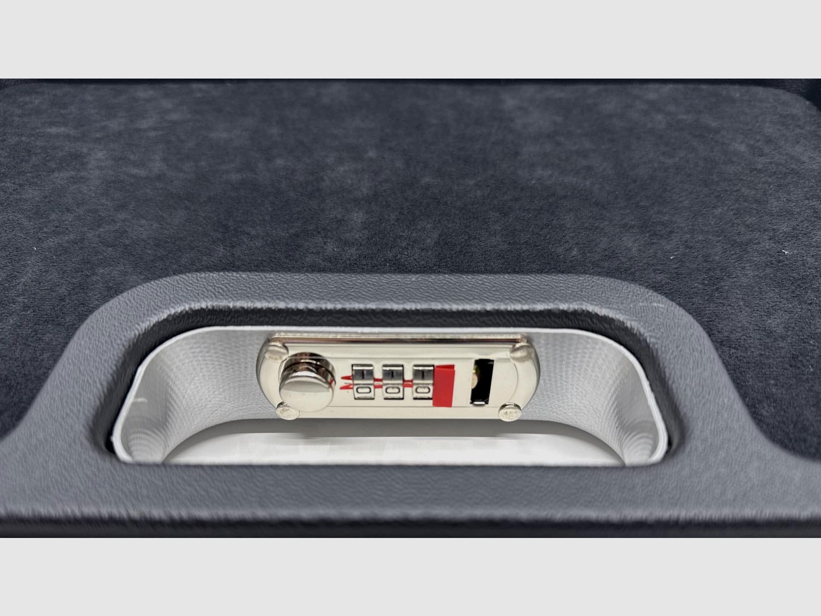 Negrini Lusso 2023UL Pistolenkoffer Aluminium mit Zahlenschloss rot 358x230x65mm, Bild 3 von 4