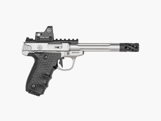 Smith & Wesson PC SW22 Victory™ Target Model - Fluted Barrel, Optic Equipped S/S Gls Bead .22LR 6in 10rnd SAO