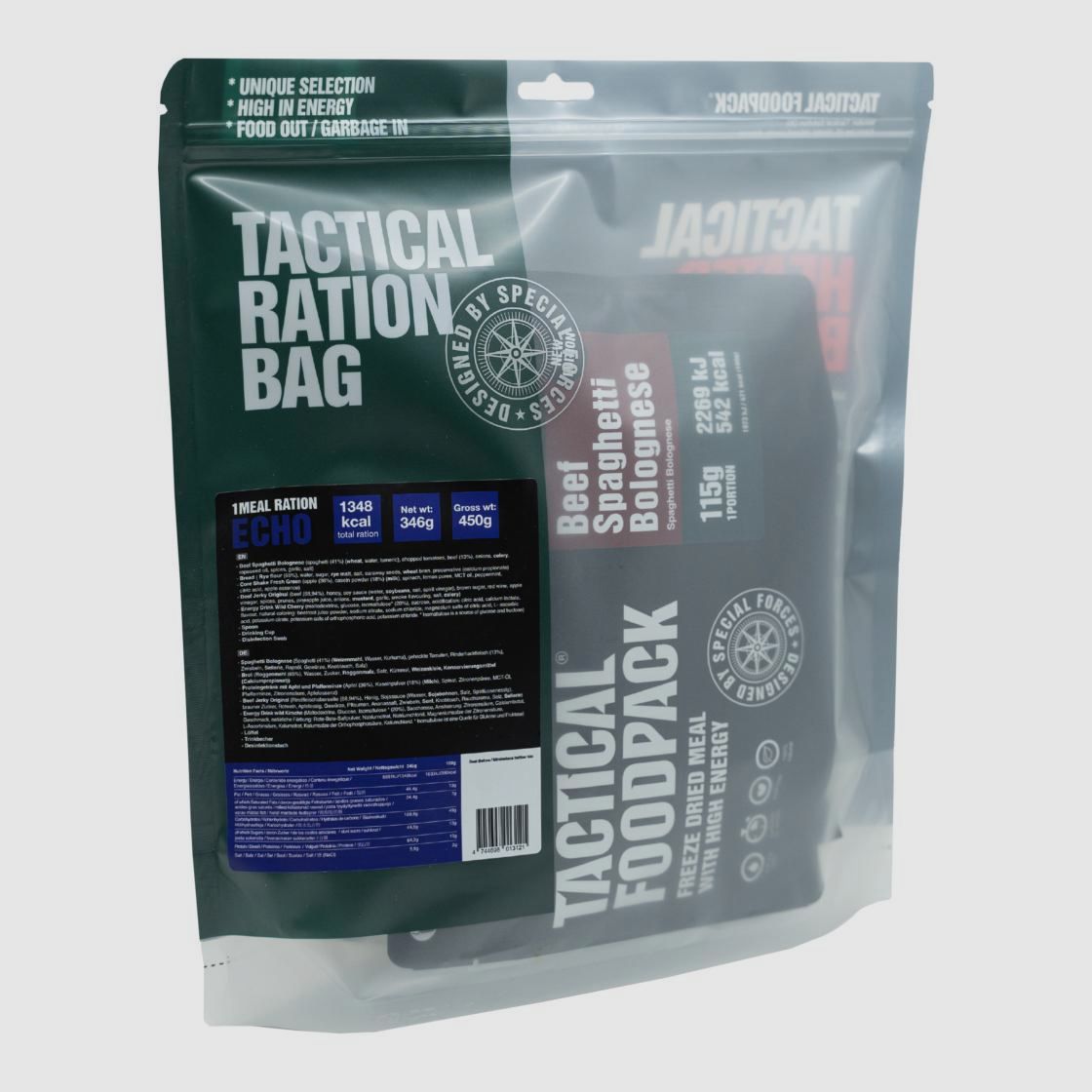 Tactical Foodpack 1 Meal Ration Echo Schwarz