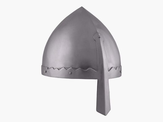 Norman nasal helmet including leather lining