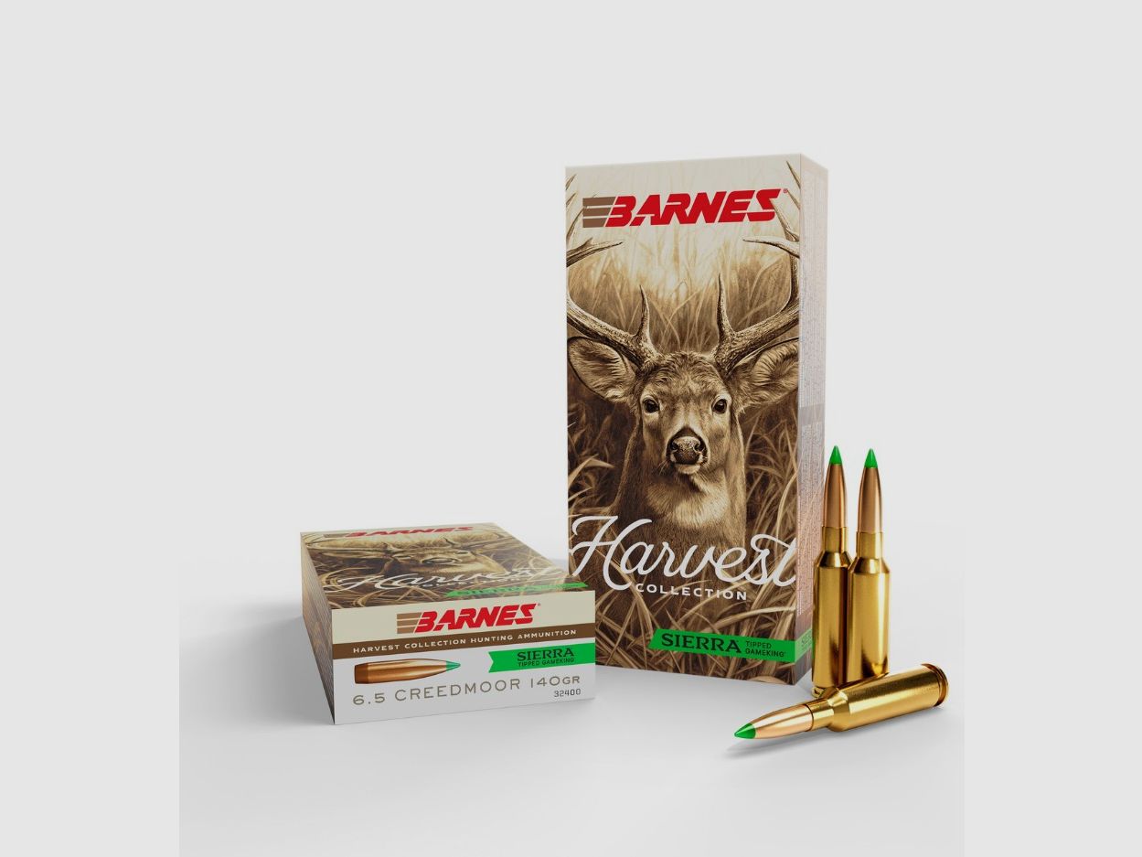 Barnes Harvest Collection 6,5mm Creedmoor 9,1 g / 140 gr Sierra Tipped GameKing Jagdmunition – 20 Stück #32400