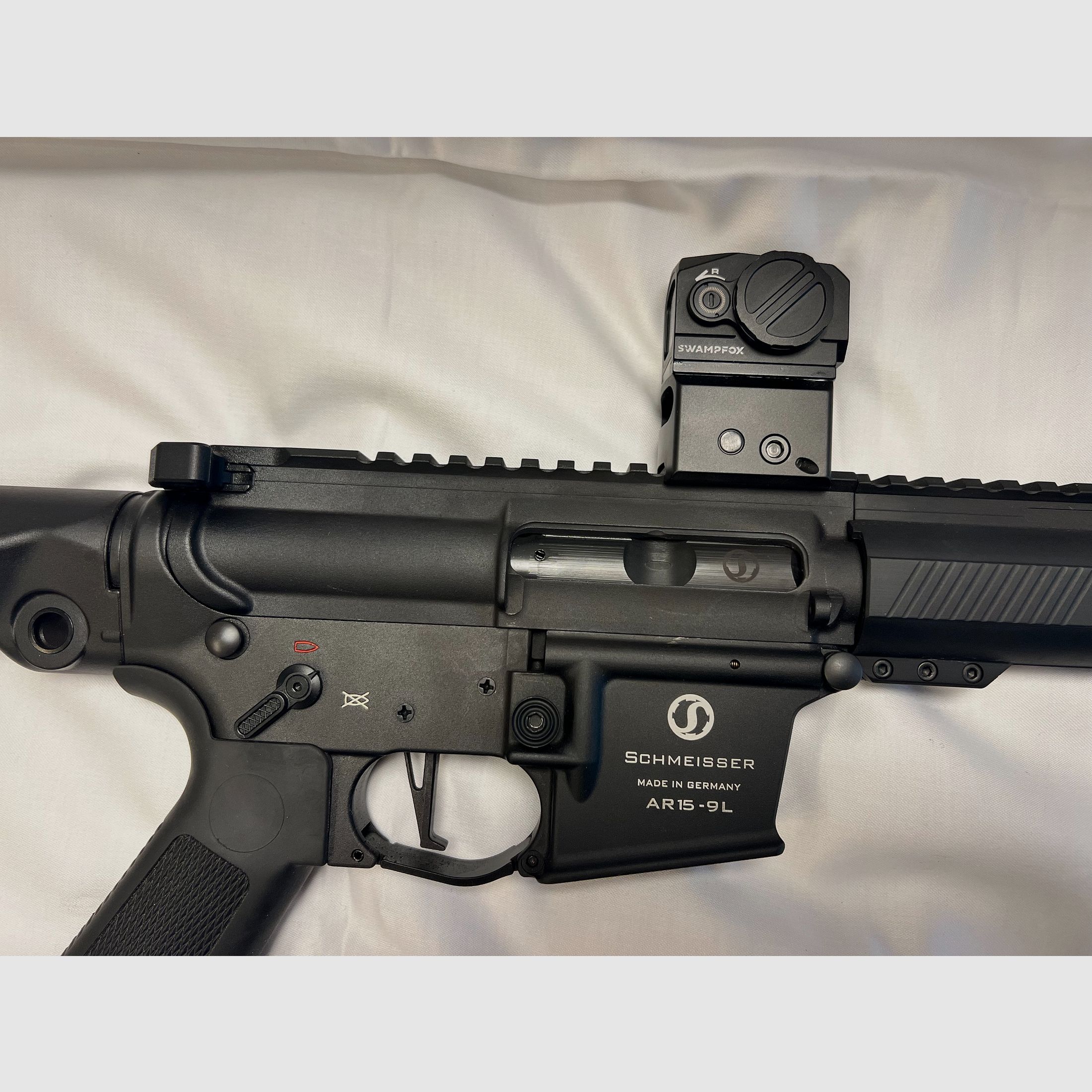 Schmeisser AR15-9L 9 mm Luger + 10 magazynków – karabin samopowtarzalny kat. B – broń dziedziczona sprzedaż prywatna Vorarlberg, zdjęcie 6 z 7