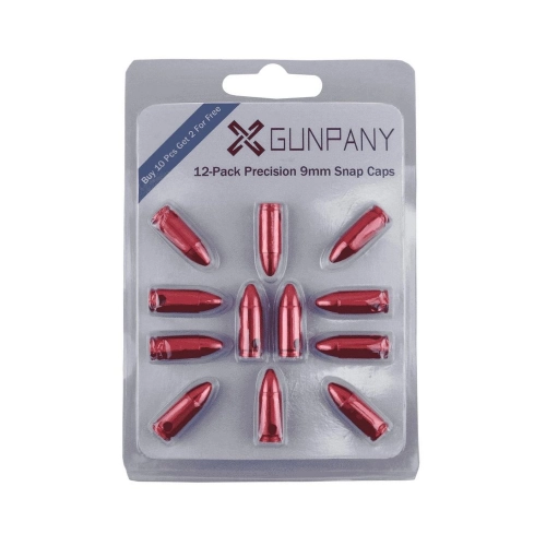 GunPany – Cartucce inerti in alluminio – 9x19 mm – 12 pezzi – SCSC-04BP, immagine 1 di 4