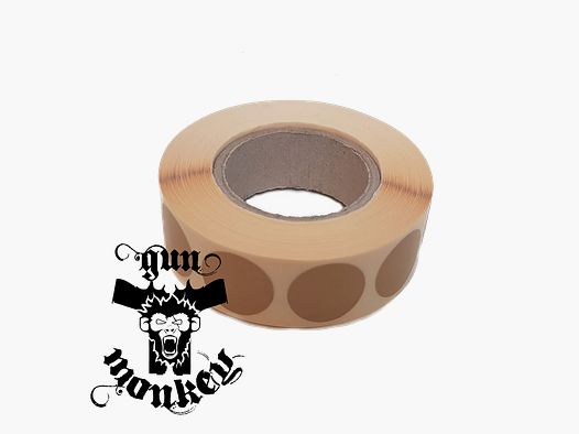 Zaklejki do tarcz RS IPSC fi=20mm brązowe 1000szt