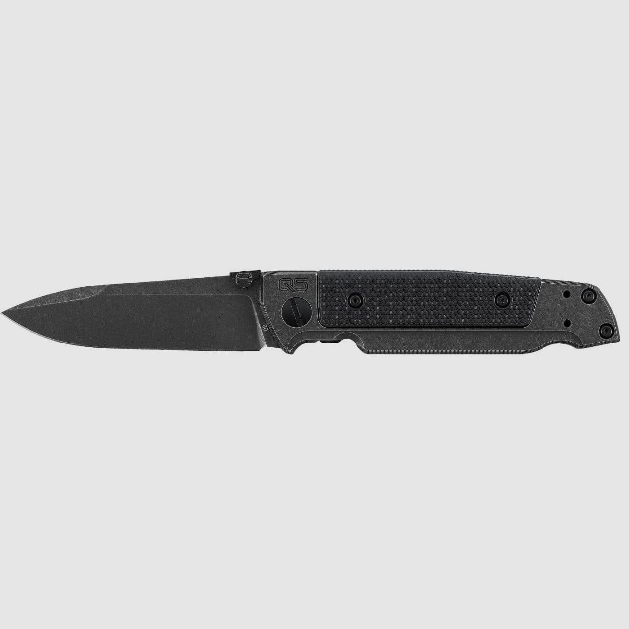 Walther Q5 Cadre en Acier Blackwash Plain Couteau Pliant