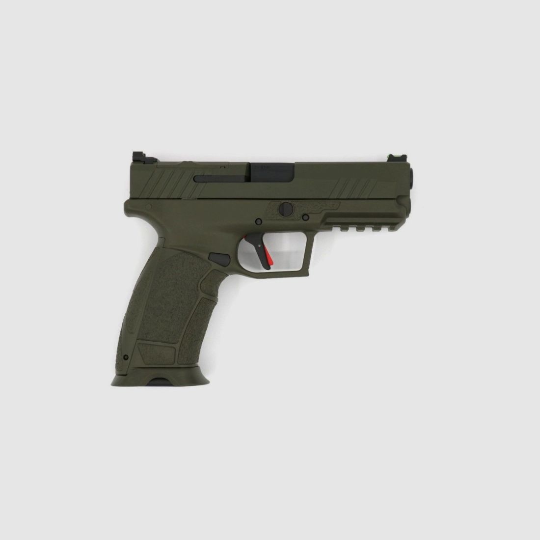 Tisas ZIGANA PX-9 Duty Gen3 OR Pistole Grün Kal. 9mm Para, 18 Schuss SIG P226 Magazine, 4" Lauf, inkl. Holster