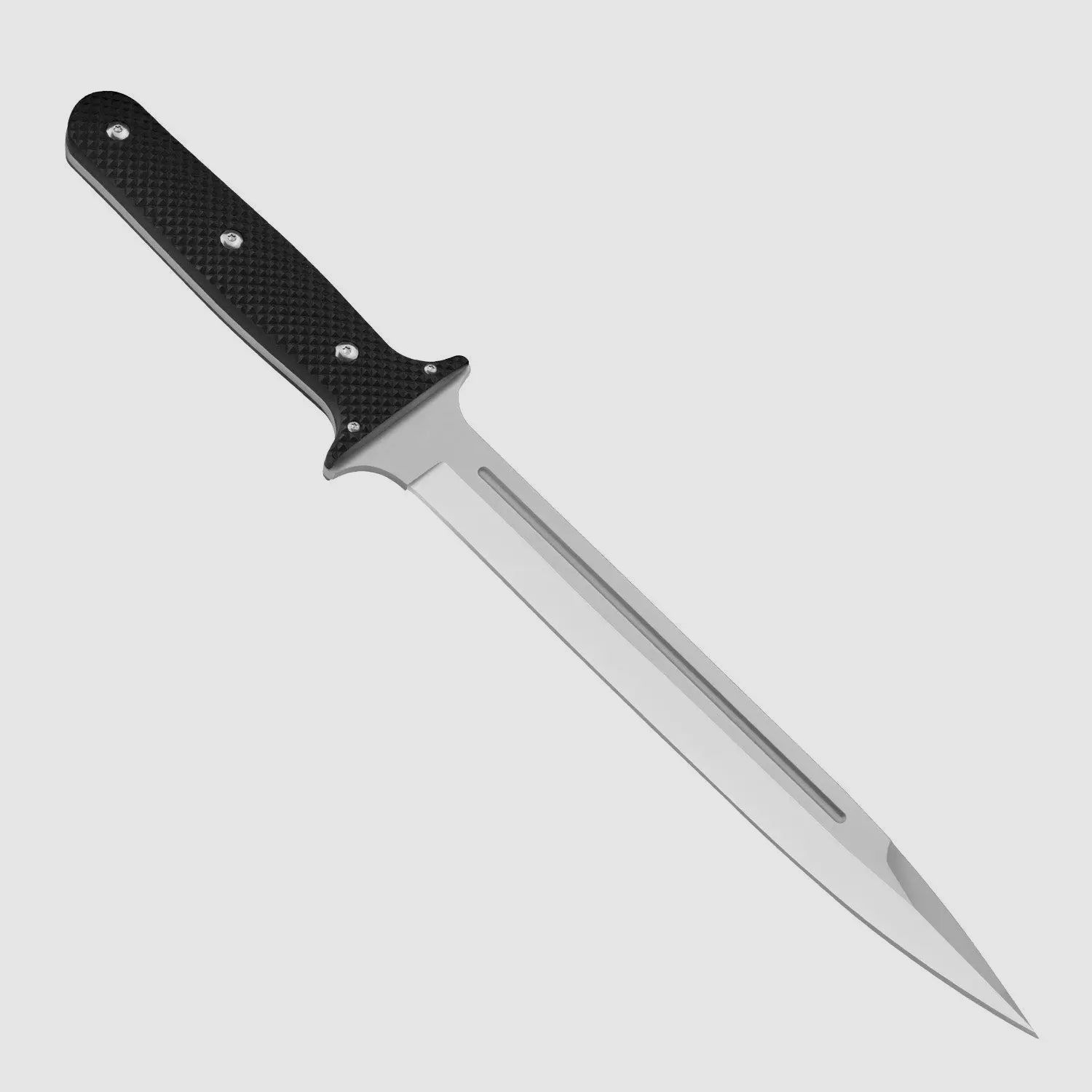 PUMA XP pig sticker 15, Abfangmesser, Pakkaholz schwarz mit Fischhaut, Kydex Scheide