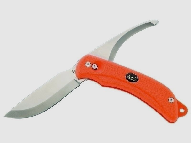 EKA Jagdmesser G3,Swingblade,orange Kraton-Griff,Cordura-Scheide