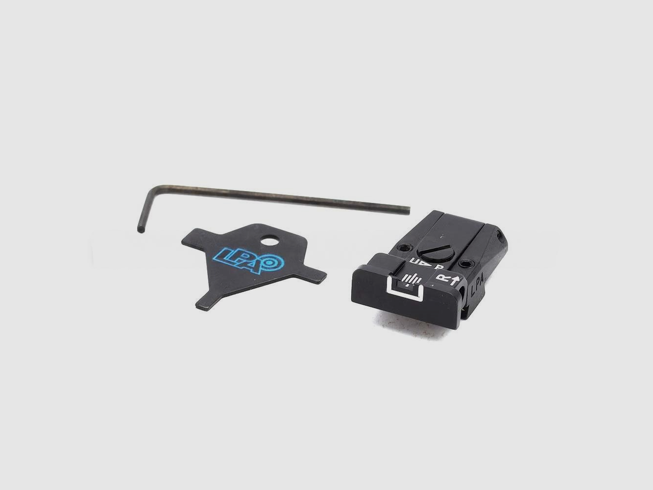 LPA TR90TA18 Adjustable rear sight for Tanfoglio EAA, Jericho, P9 (Springfield) old model, dovetail, 374" (9.5 mm), image 1 of 3