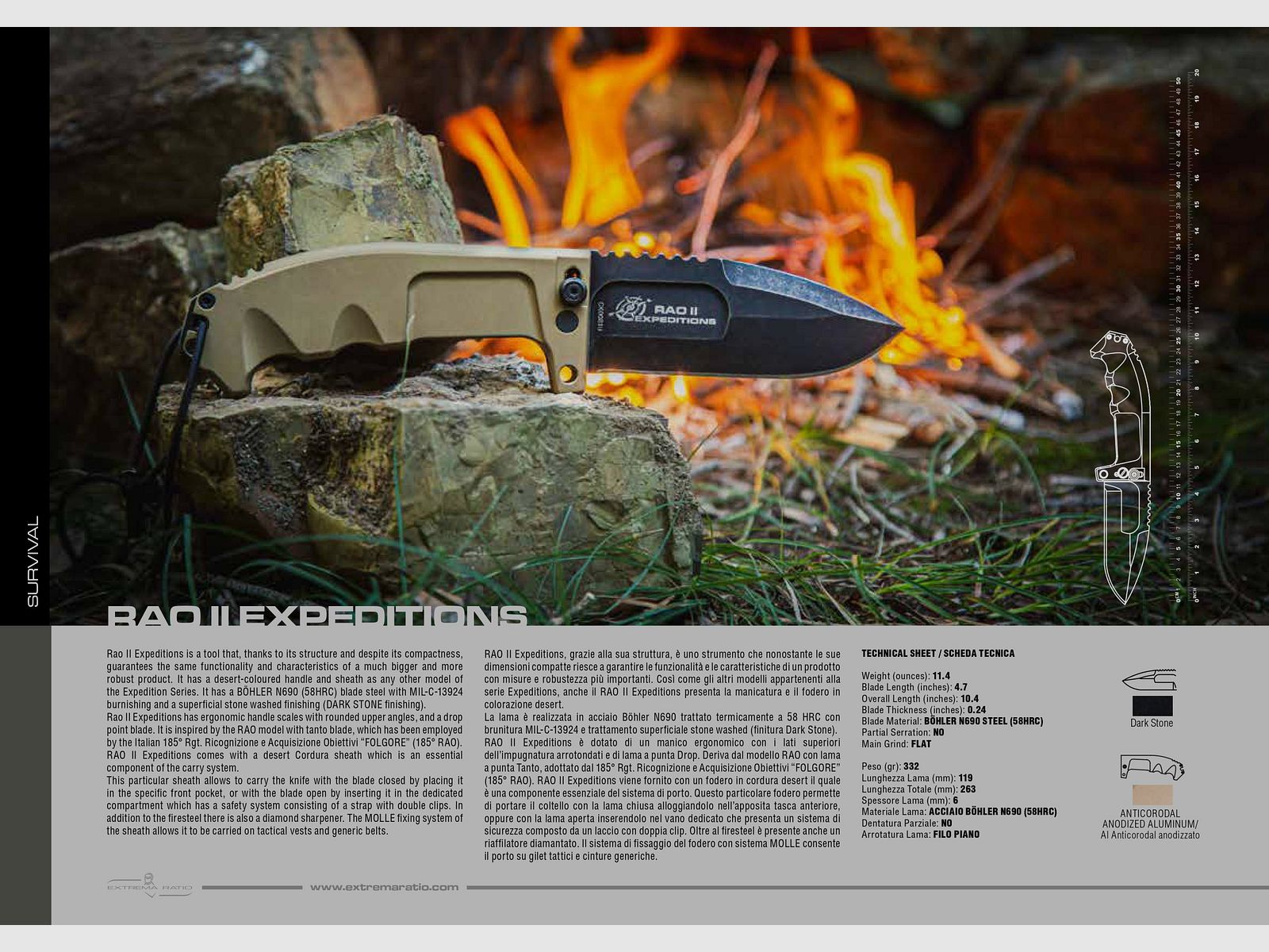 EXTREMA RATIO LAME FIXE – SURVIE, image 2 sur 10