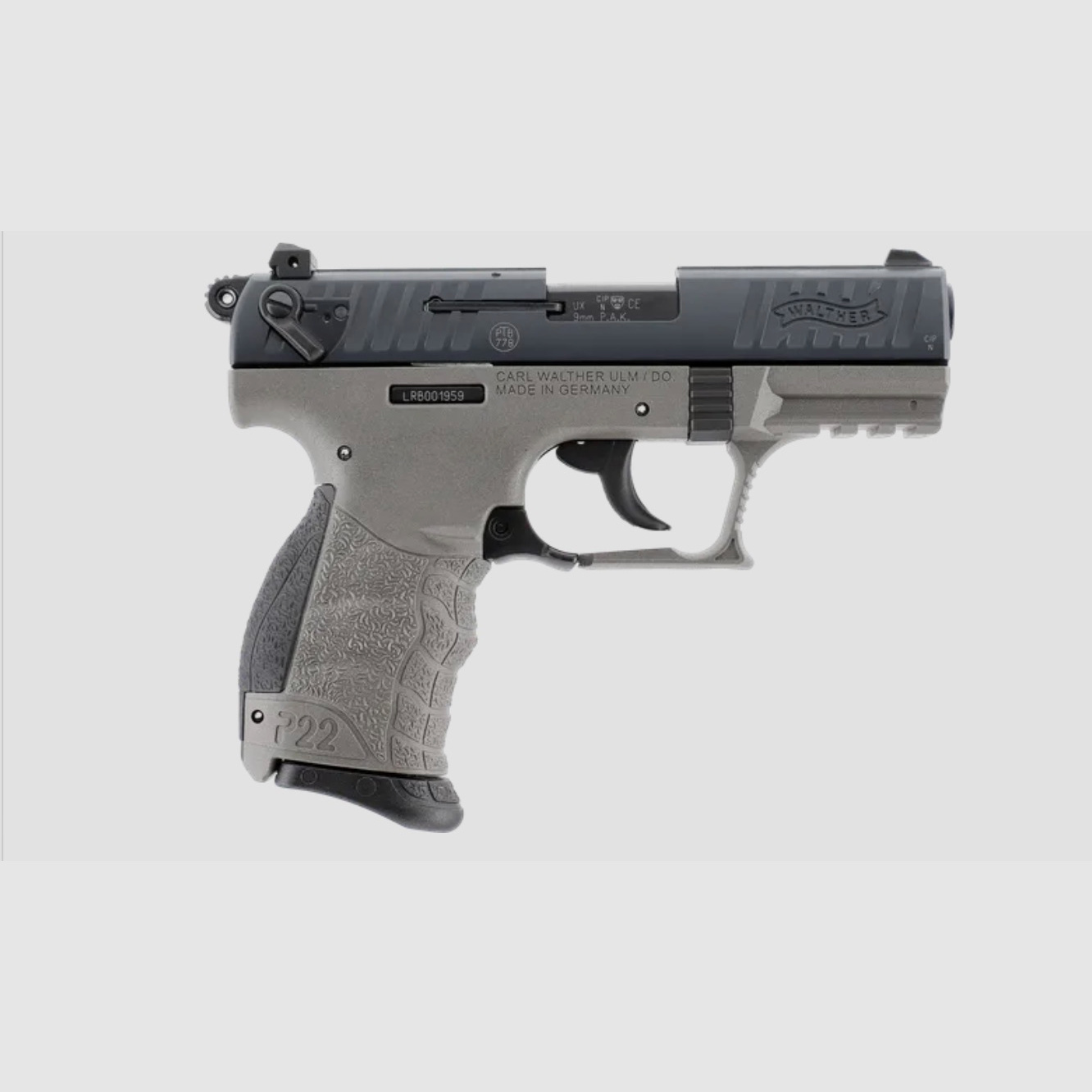 Umarex 308.02.32 Walther Mod. P22Q TGR - Meteor Gray 9 mm P.A.K. 7R
