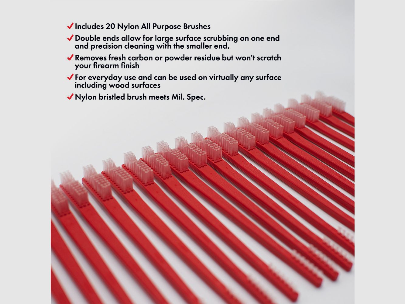 Shooter's Choice Nylon Putzbürsten – 20er Pack (SHF-316R-20)