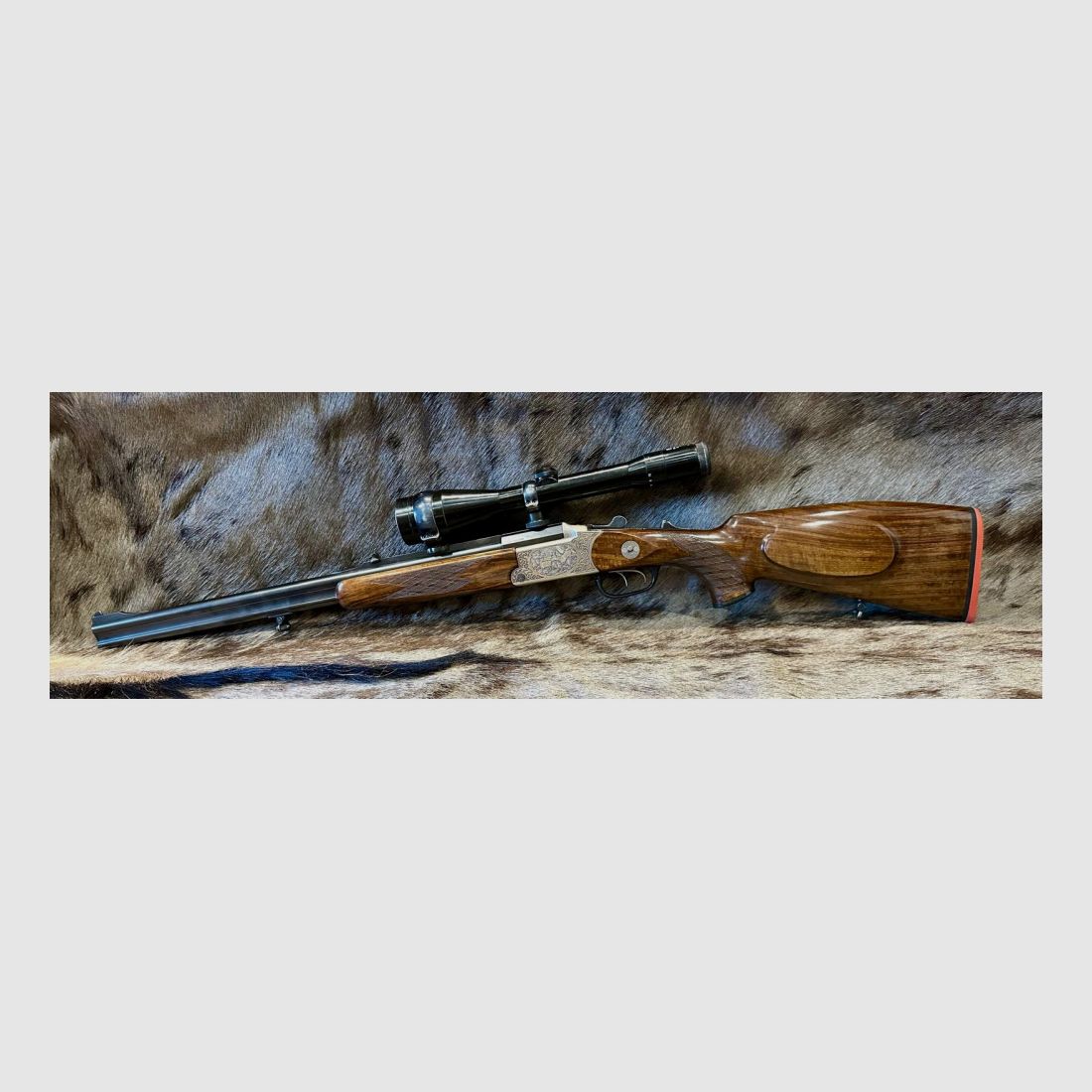 BERGSTUTZEN BLASER KAL. 9,3X74R / 5,6X50R + RICHTKIKKER ZEISS GEBRUIKT 0002645, afbeelding 1 van 12