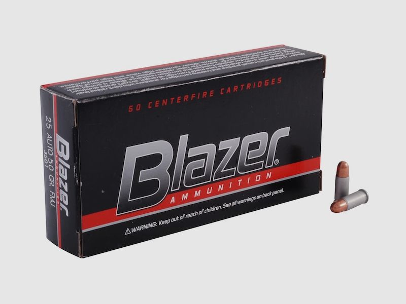 CCI Blazer Aluminum .25 ACP 50GR TMJ 50 cartridges