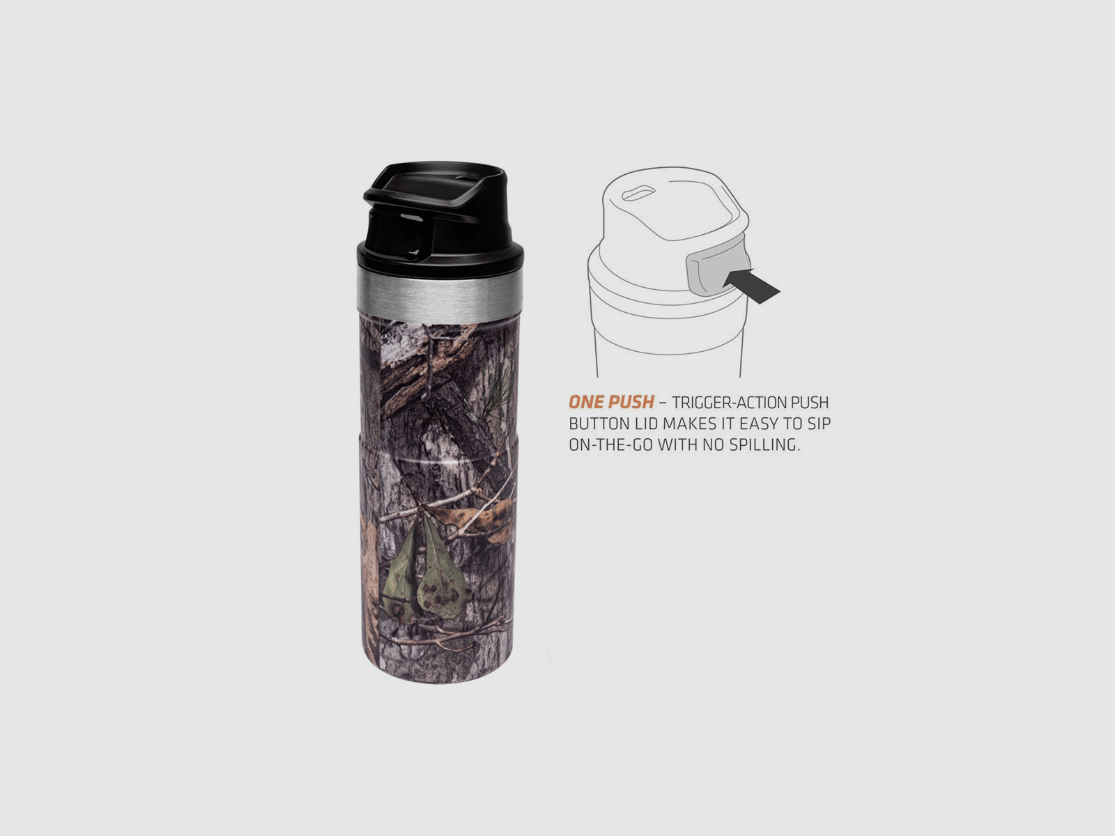 STANLEY – CLASSIC TRIGGER-ACTION REISEBECHER 16oz /470ml Country DNA Mossy Oak, Bild 4 von 4