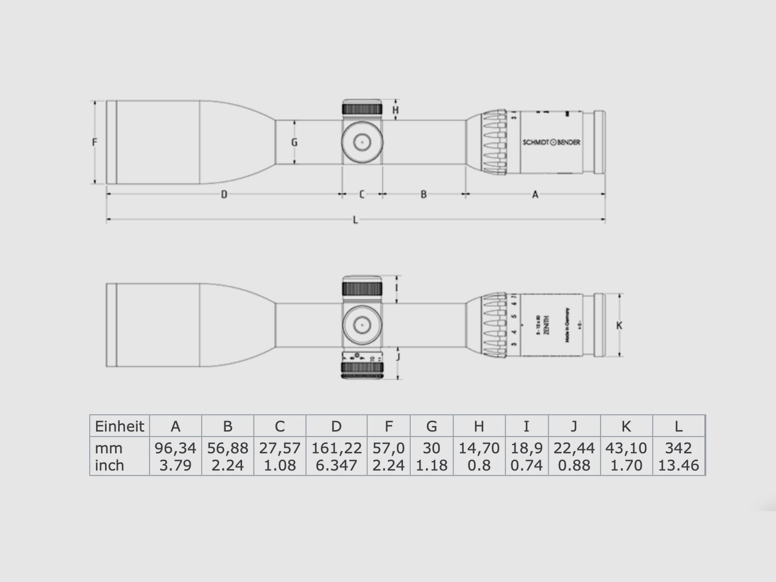 Schmidt und Bender Zielfernrohr 4-16x56 Polar T96 P 2.BE D7 1cm cw ASV II LT