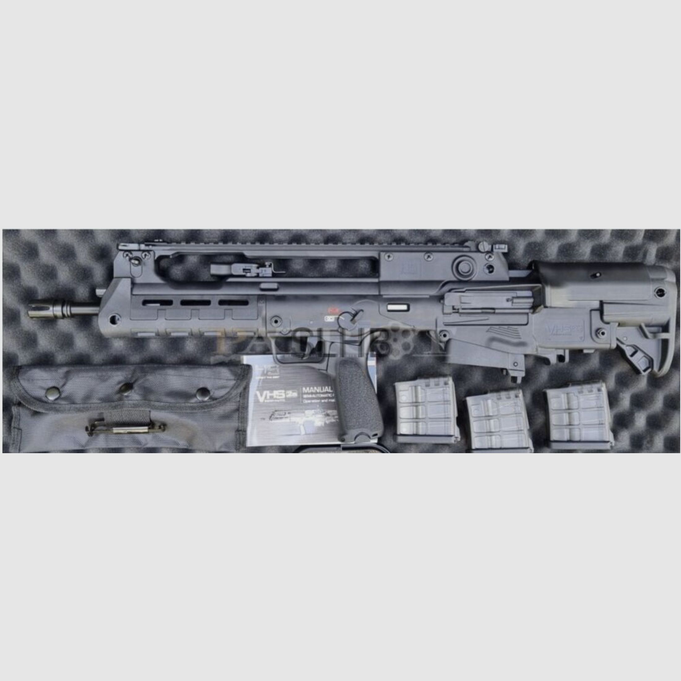 HS VHS 2s komplett mit AR15-Magazinadapter, 3 Magazinen und Koffer