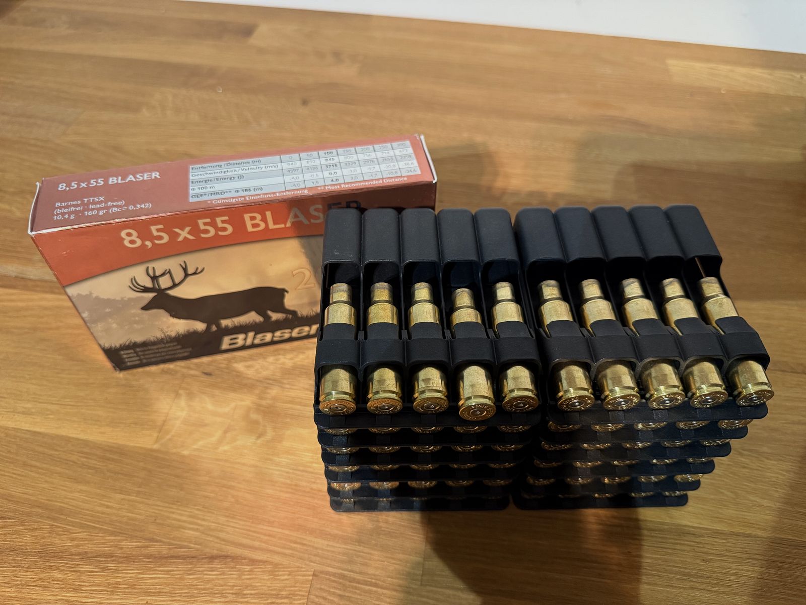 60 cartridges (Norma) in 8.5x55 Blaser