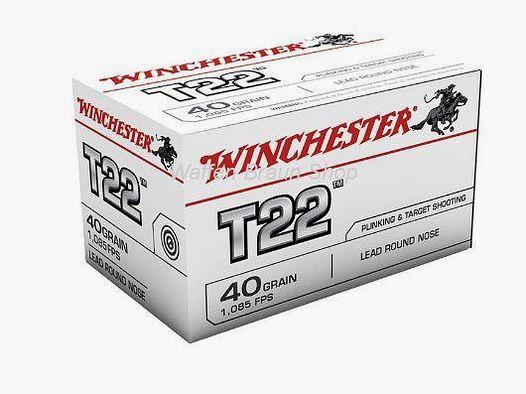 Winchester 22LR,T22,40gr,PLOMO PUNTA REDONDA, 50 piezas