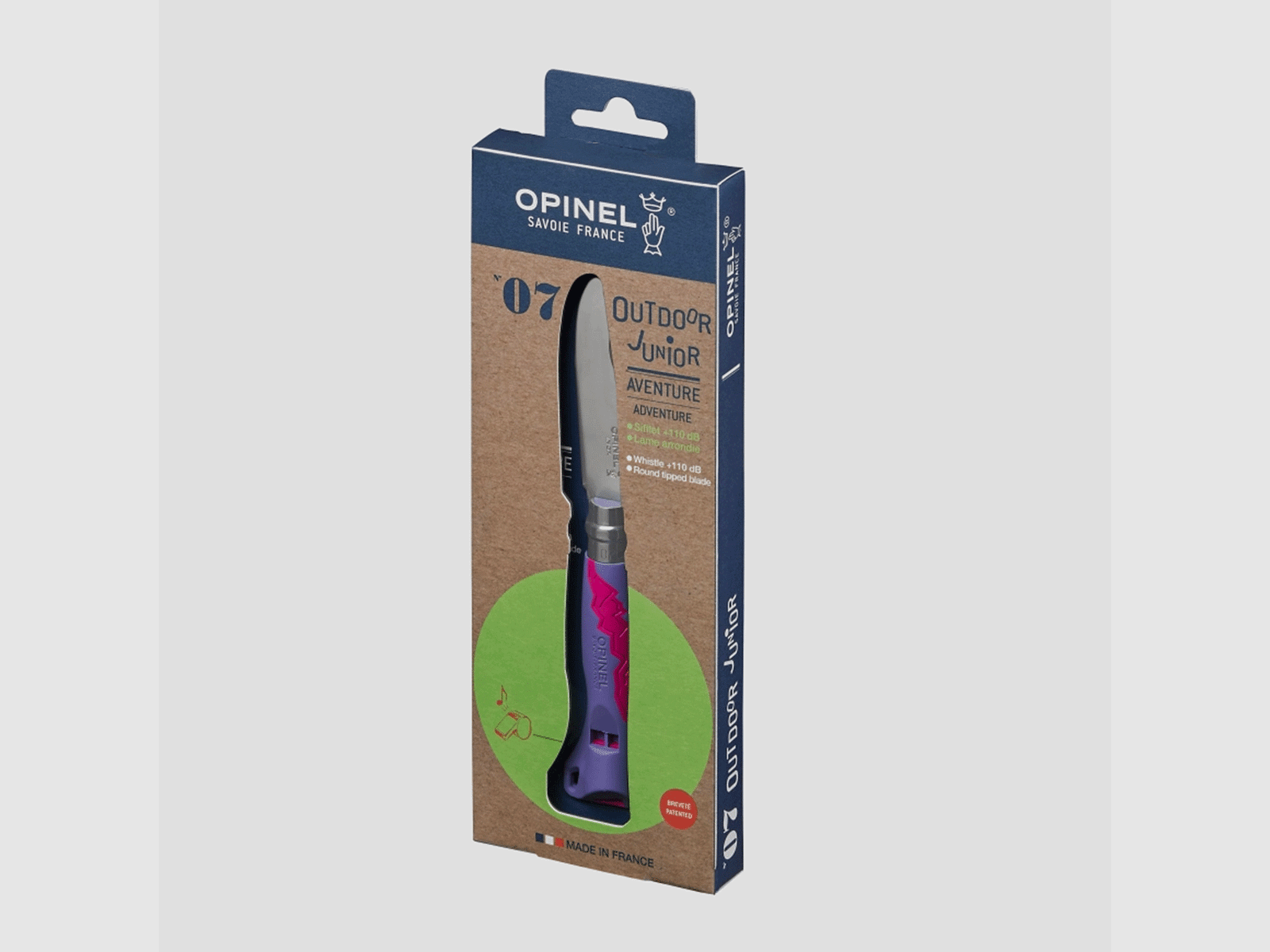 Messer – Opinel – N°07 Outdoor Junior „Parme Fuchsia“, Bild 2 von 2