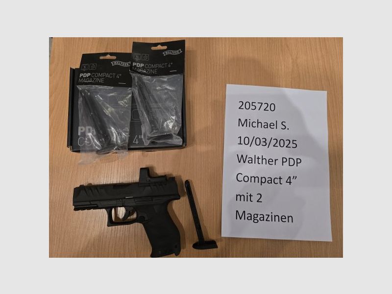 Walther PDP Compact 4" 6mm BB CO2 NBB Airsoft + 2 Magazine