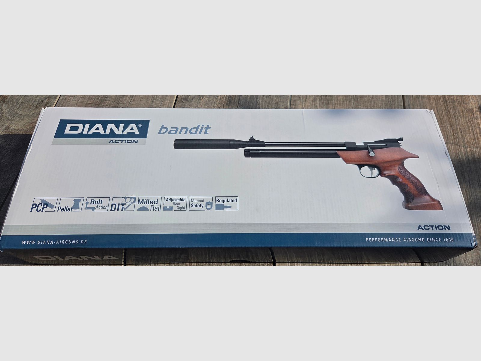 Diana Bandit PCP luchtdrukpistool, als nieuw met factuur van 27.07.2026