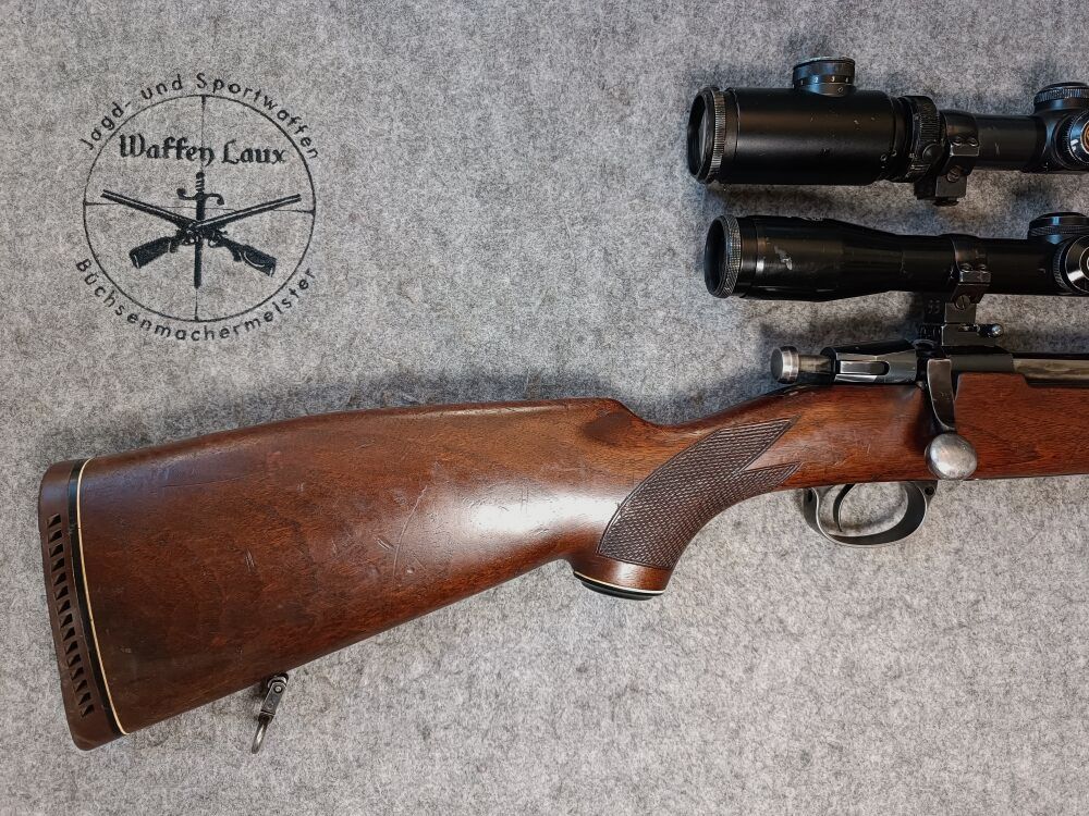 Frankonia Würzburg 98er Stutzen with two scopes + manual safety + set trigger