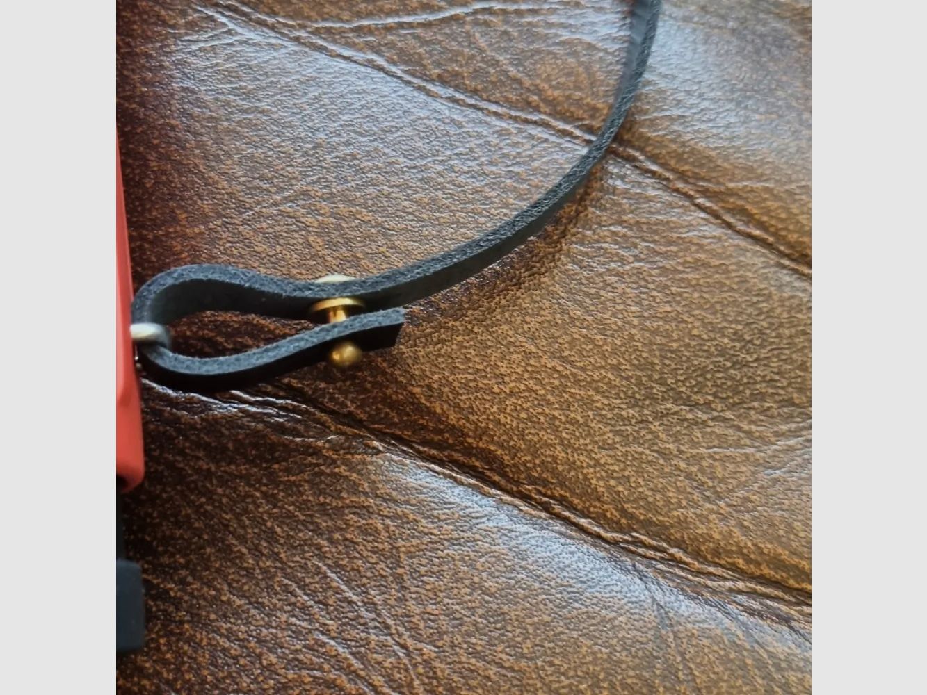 Leather binocular strap