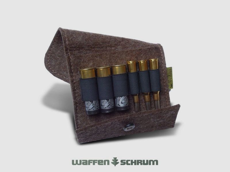 Étui à cartouches en feutre ''Fusil de chasse''