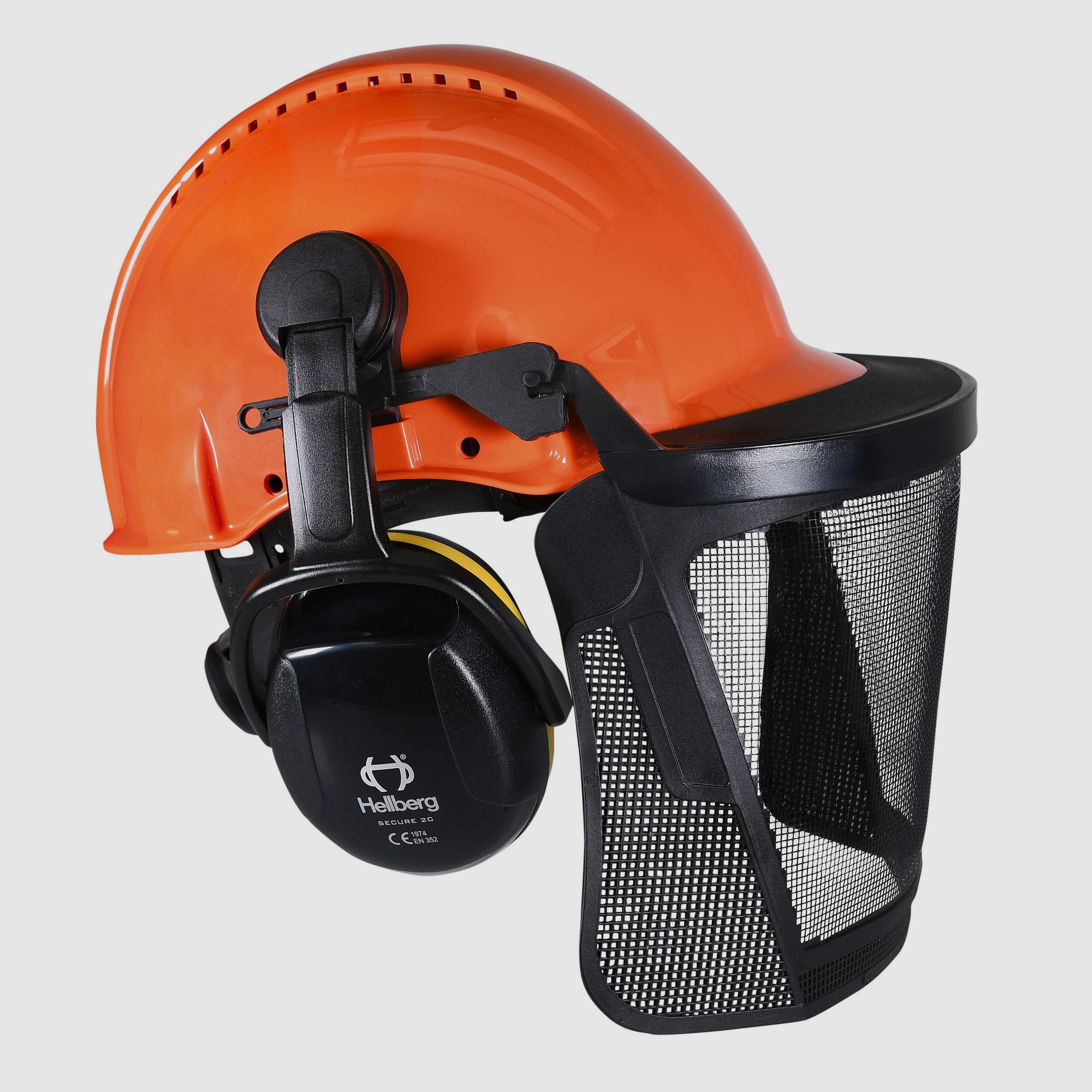Head protection combination G3000M with net visor steel and hearing protection Secure 2