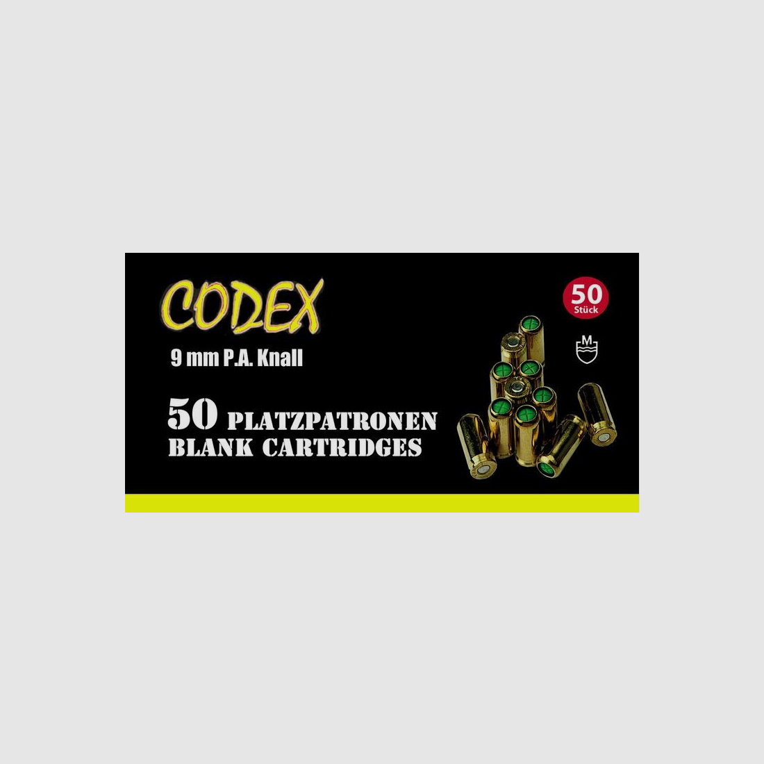 Codex Pyro Schreckschuss Silvester CODEX Platzpatronen 9mm PA Knall