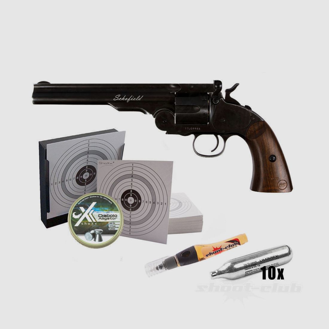 ASG Schofield 6 inch set 4.5mm / pellets and BBs