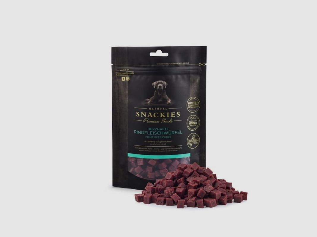 Snackies Hundesnack Herzhafte Rindfleischwürfel