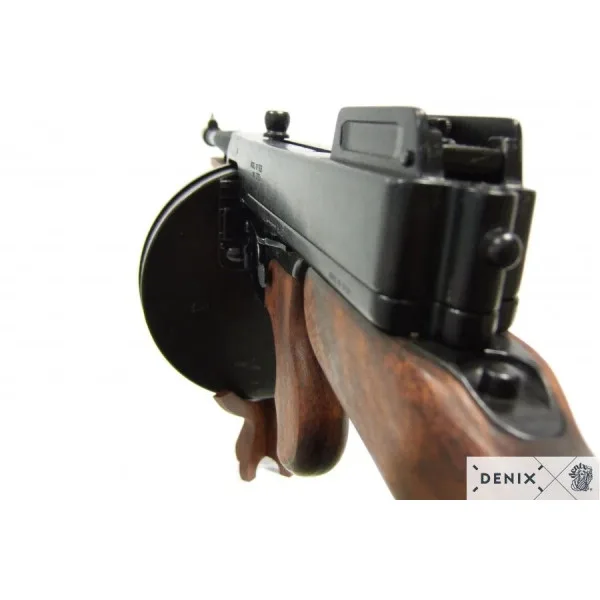 Replica decorativa Denix della mitraglietta Thompson M1928 – Caricatore camembert, immagine 3 di 8