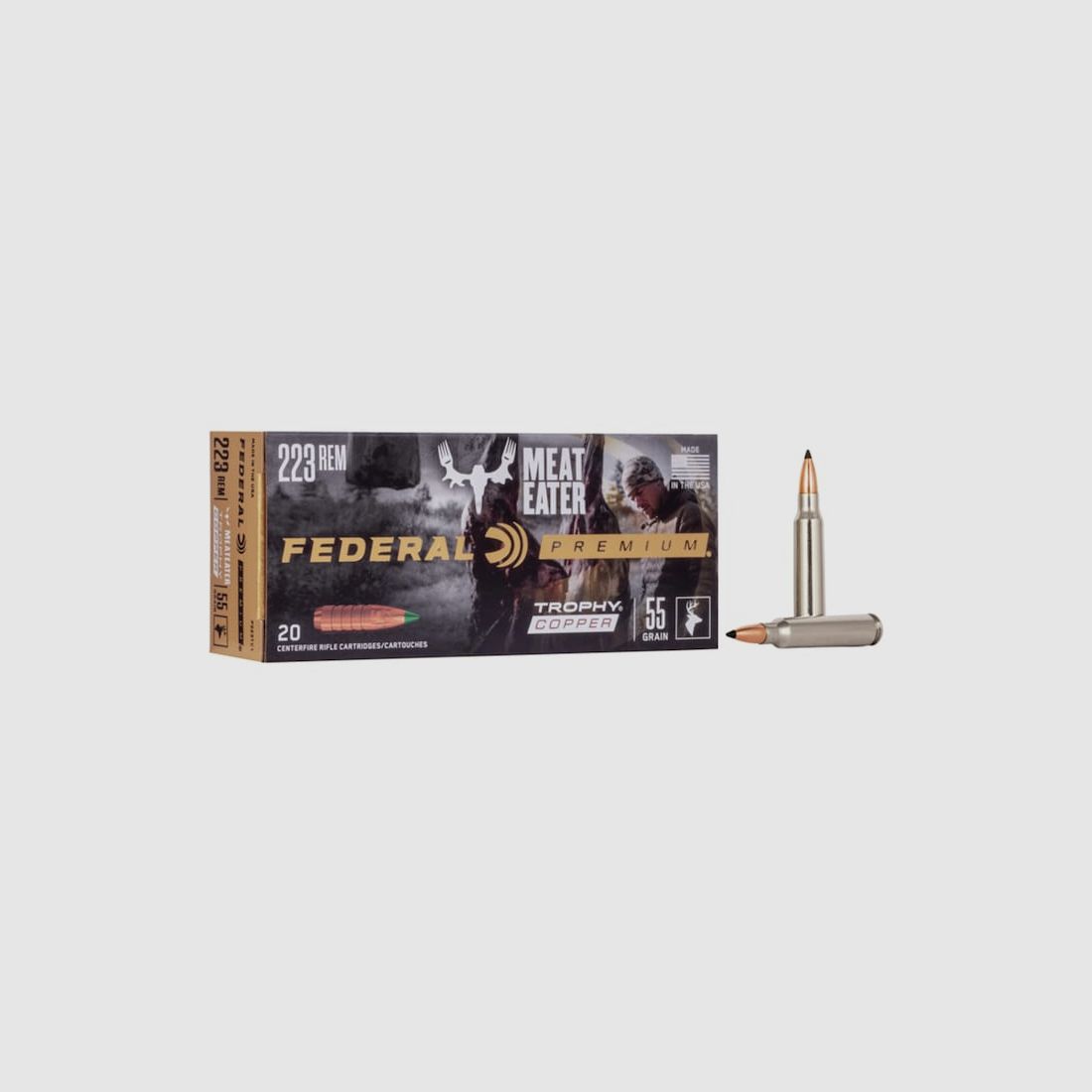Federal Premium Trophy Copper .223 Rem. 55GR 20 cartucce