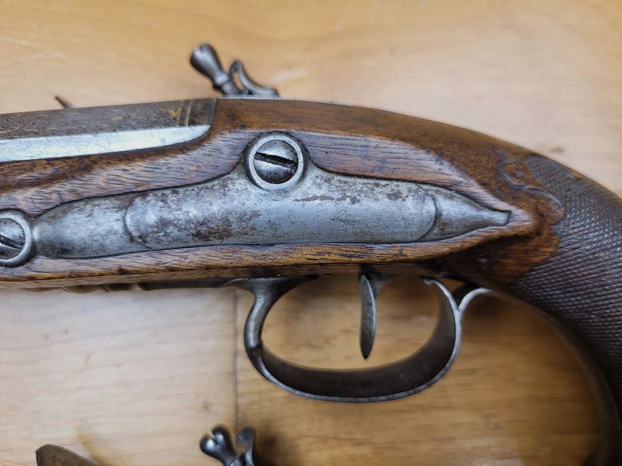Mooie paar kleine officier pistolen – 1e Rijk – rond 1813/1815 – door Perrin in Poitiers – Uitstekende staat, afbeelding 14 van 34