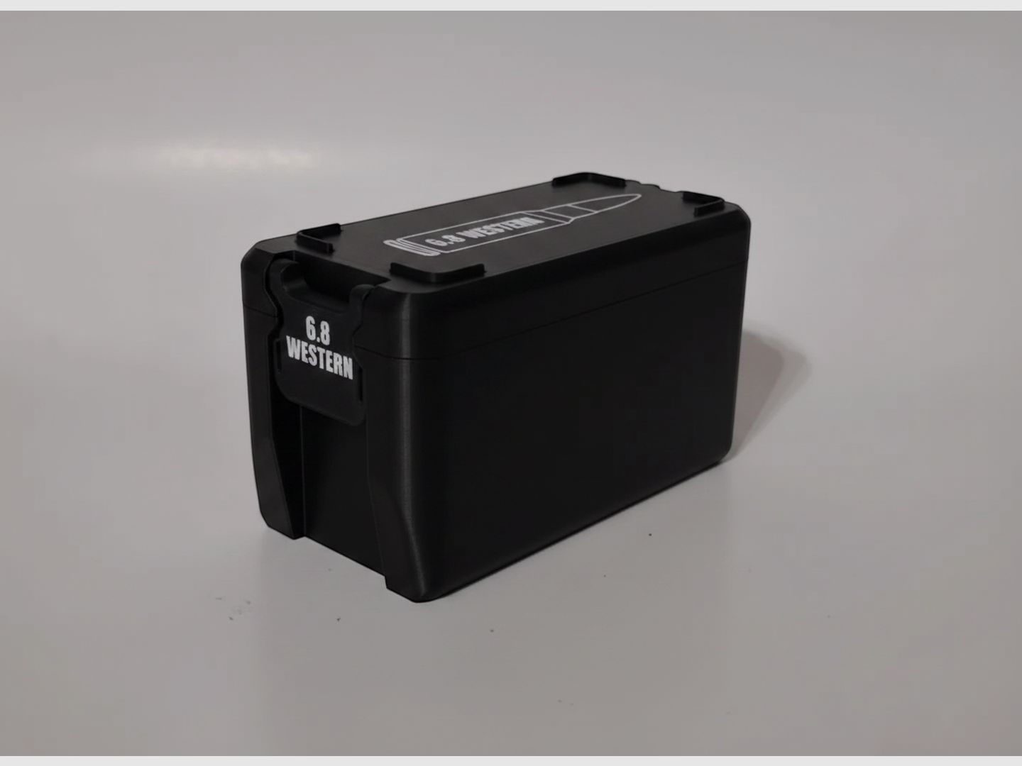 Caja de municiones Filamelt / 6.8 Western (Winchester/Browning) / 'Tapa plegable / de bloqueo' / caja de cartuchos, Ammo Box