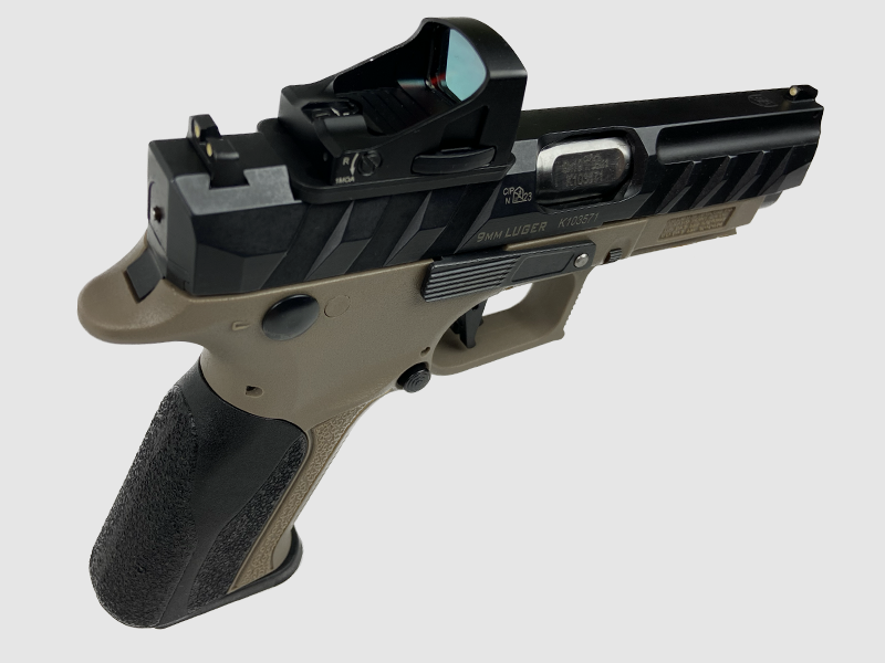 Grand Power Q100 Mk23 FDE Cal. 9mm Luger with Holosun HS407C X3, image 3 of 4